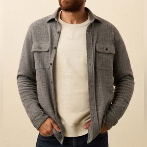 Faherty Legend Sweater Shirt in Grey